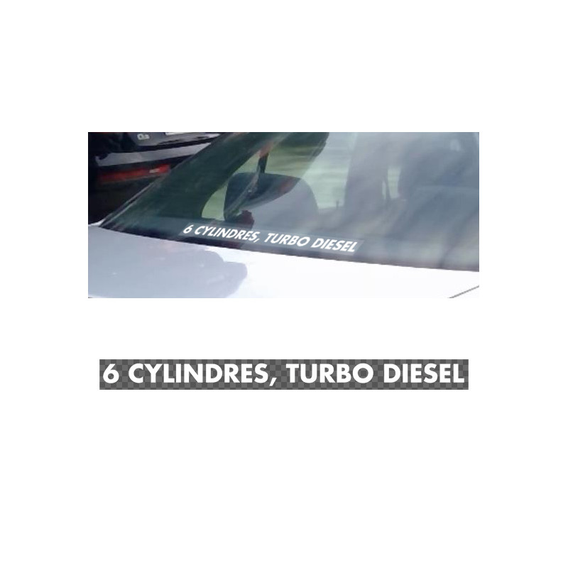 6 cylinders, turbo diesel sticker